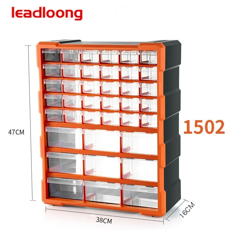 

LEADLOONG 39 Grids Plastic Drawer Type Parts Cabinet Hardware Storage Box Transparent Drawers Storage Cabinet