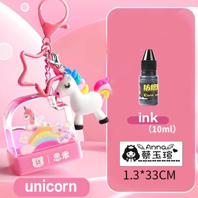 Timbre personalizado tinta Sello personalizable para ropa, estampa sobre tela con un sello único y de diseño infantil para uso en tela a prueba de