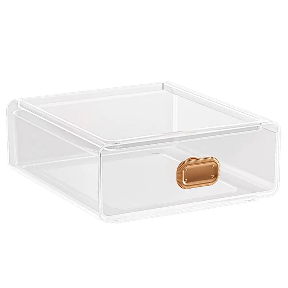 Transparent Drawer Style Storage Box Large Capacity Organizer for Makeup Lip Gloss Lotion Jewelry Desktop Stationery