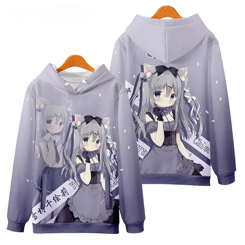 Anime Amairo Chocolate Yukimura Chieri Cosplay Hoodie Women Men Harajuku Sweatshirt Streetwear Hip Hop Pullover Hooded Jacket