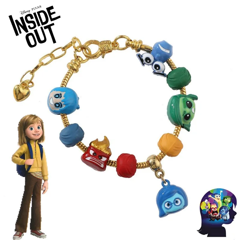 

Hot Disney Movie Inside Out 2 Bracelet Cartoon Animation Mood Surrounding Alloy Drop Oil Pendant Bracelet Birthday Holiday Gifts