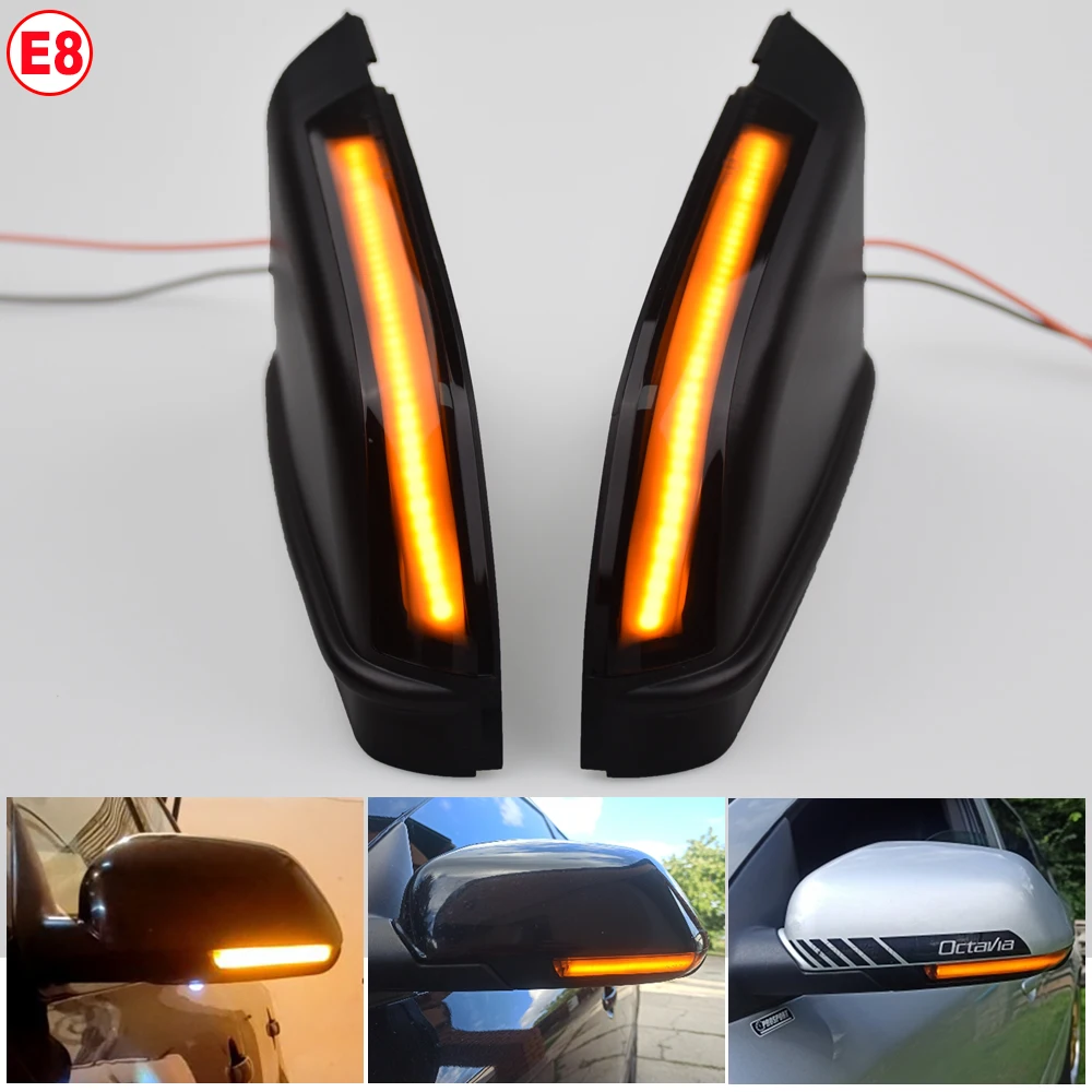 

Светодиодный индикатор поворота на боковое зеркало заднего вида для VW Polo MK4 2005-2009 Skoda Octavia 2006-2010 1Z0949101C 1Z0949102C