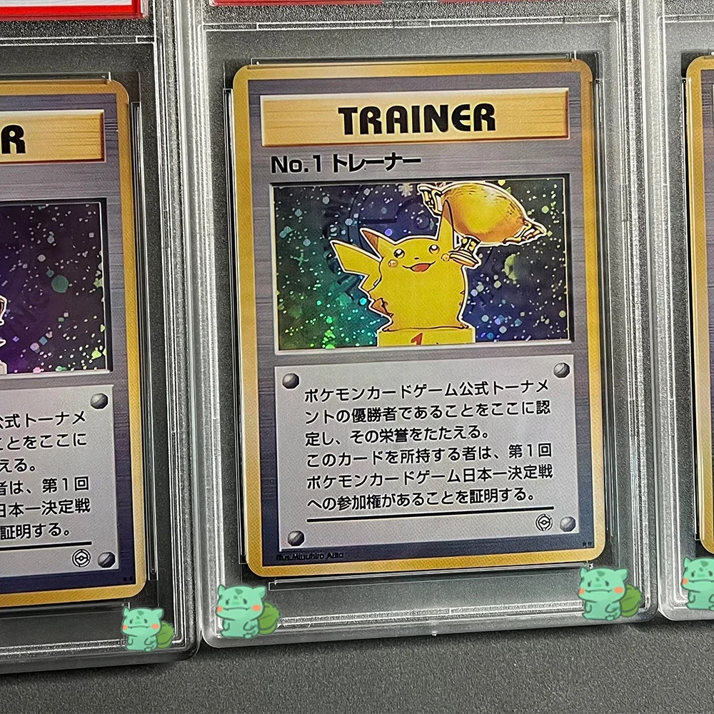 PTCG Rating Card 1997 P.M.JAPANESE PROMO TROPHY NM-MT 8Points Collection Card Holographic Label Display Replica Child Gifts