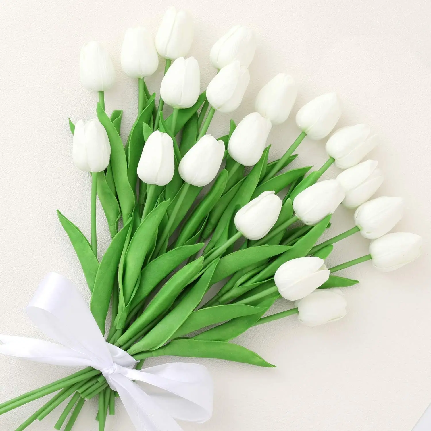 10Pcs Tulip Flowers Artificial Tulip Bouquet PE Foam Fake Flower for Wedding Ceremony Decor Home Garden Bouquet Decoration