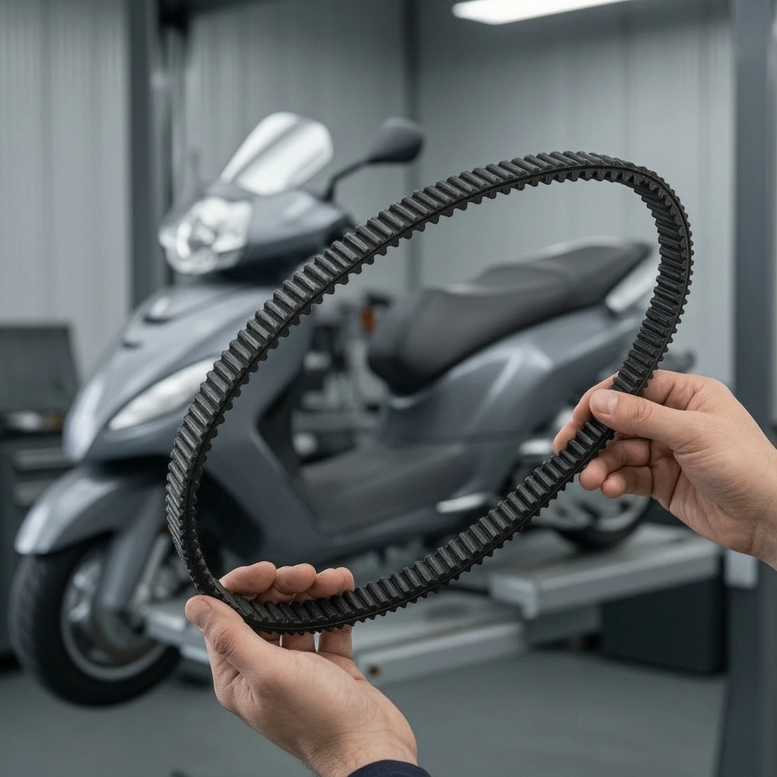 Scooter Drive Belt Black Clutch Gear Belt Stable Powerful for Mechanics, Drivetrain Replacement