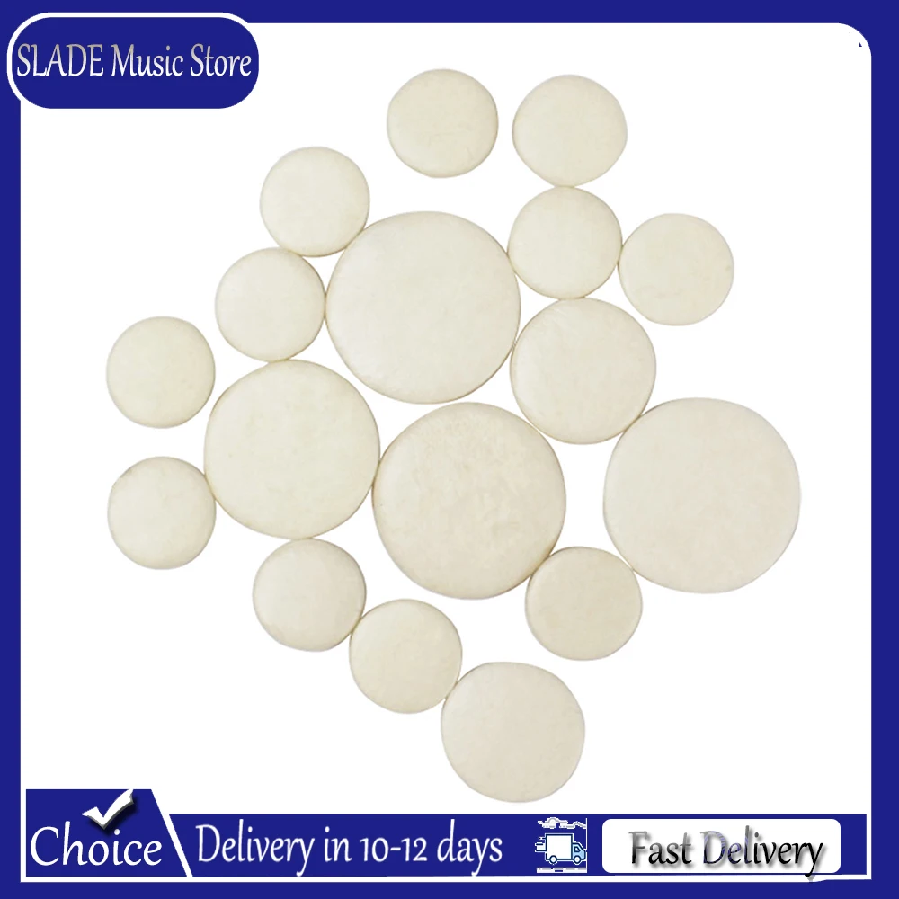 IRIN 17Pcs Clarinet Pads Cork Cushion Leather Pad Clarinet Button Pad Replacement Woodwind Instrument Accessories