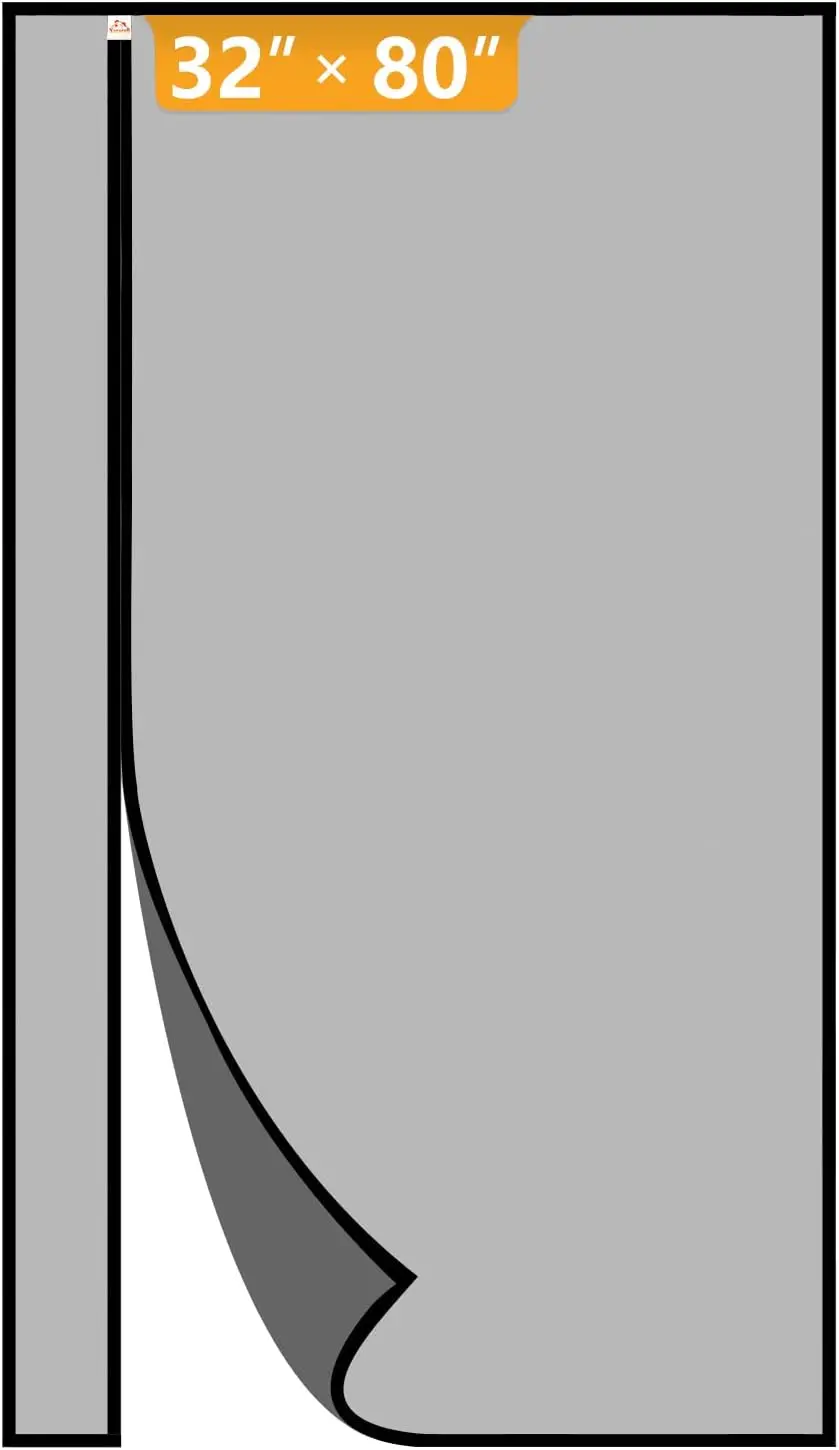 

Reversible Left/Right Opening Magnetic Screen Door Fits Door Size 32"x80", Screen Size 34"x81", Removable Upgraded Polyester