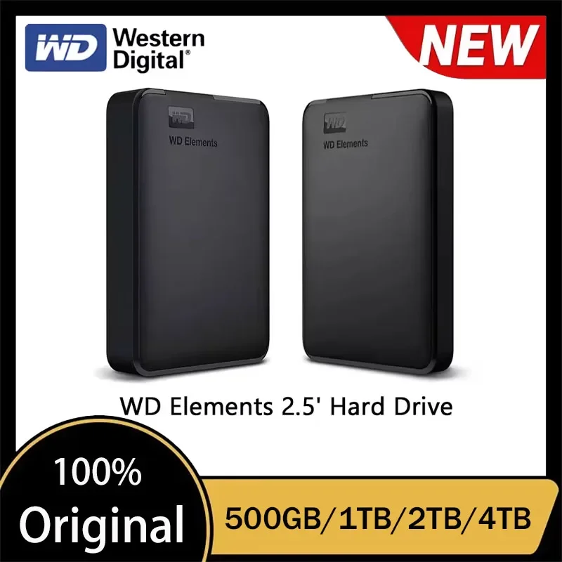 WD Western Digital 2.5 Inch External Hard Drive USB3.0 High Speed Mobile HDD 5TB6TB Large Capacity Portable Mechanical Hard Disk