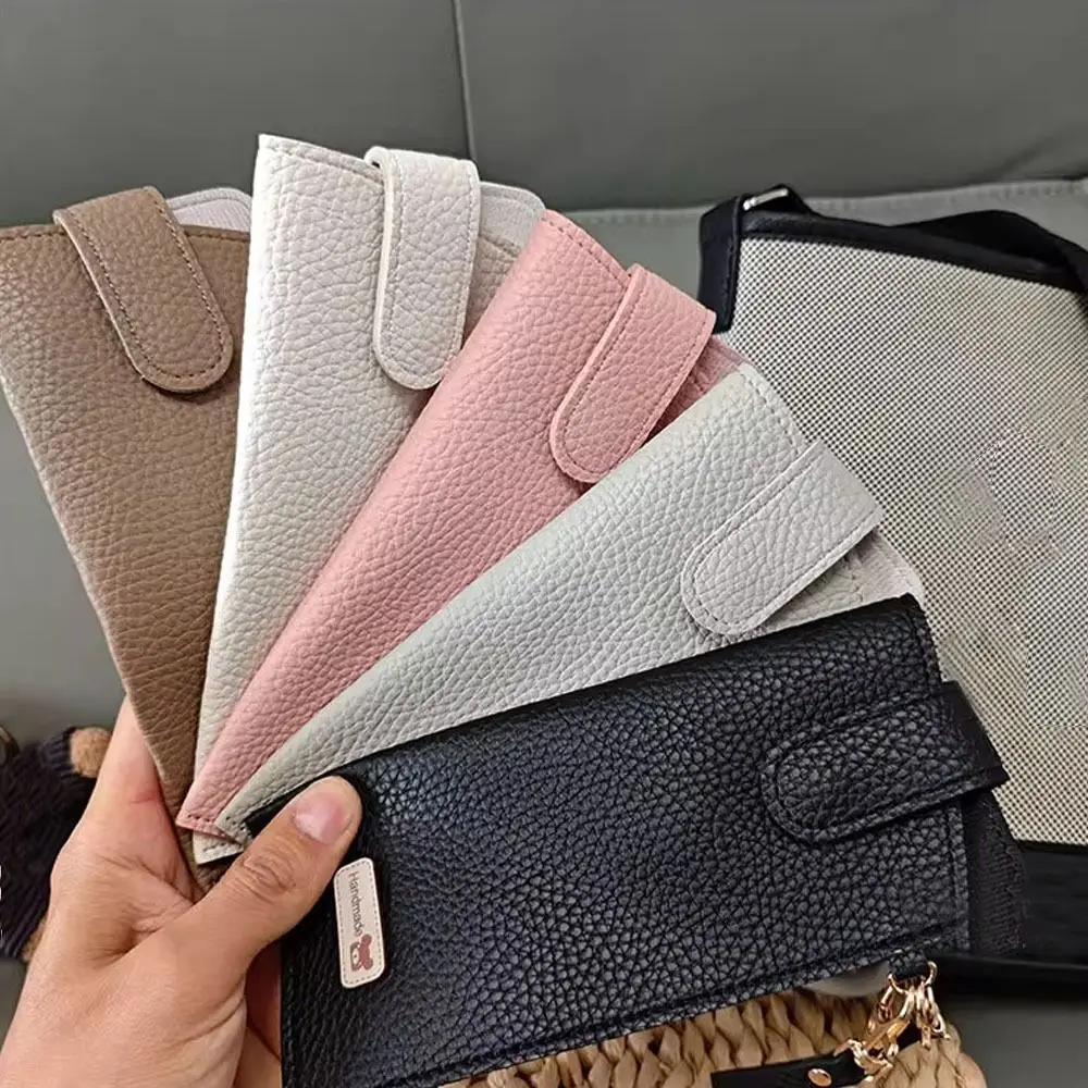 حقيبة تخزين النظارات الشمسية المصنوعة من جلد البولي يوريثان بلون سادة مع حبل نظارات شمسية معلقة وحقيبة نظارات شمسية محمولة متينة #2