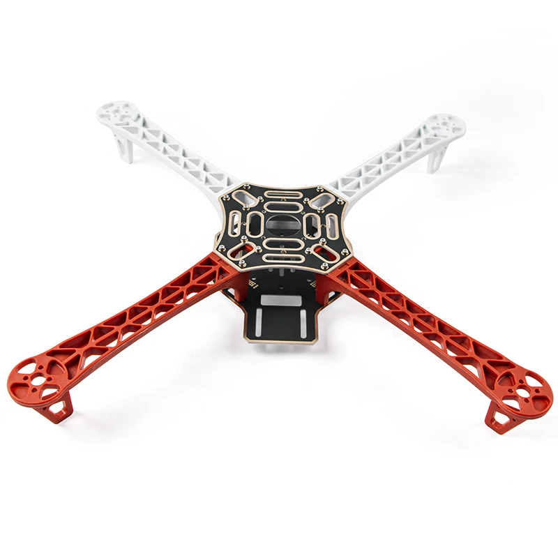 Drone F450 avec caméra, KIT de roue de flamme, cadre 450, panneau de section ESC, Multicopter RC Quadcopter Heli multi-rotor avec train terrestre