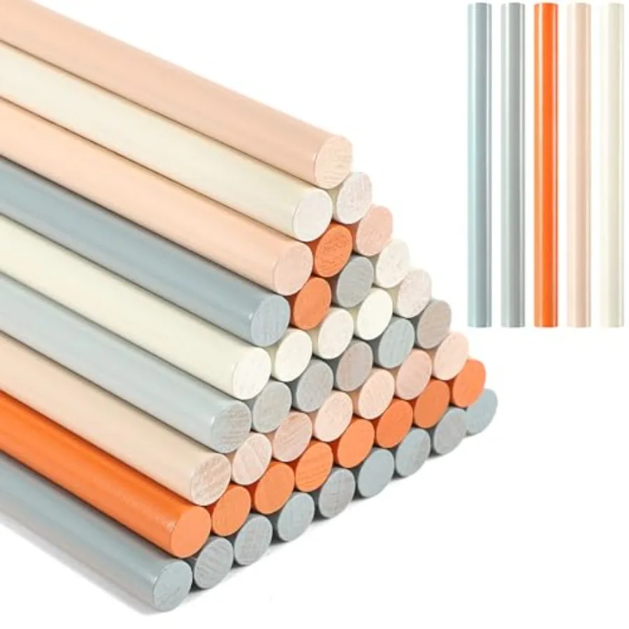 

50 Pcs Rhythm Sticks for Classroom Activities 5 Colors 8 Inch Wooden Percussion Musical Instruments Set Back to School Gifts fo