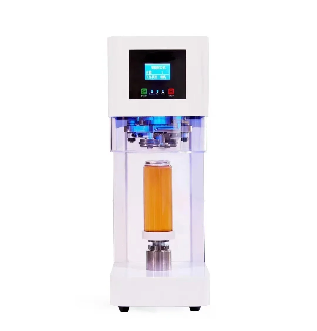 

110v Automatic intelligent Non-rotating Can Sealer Soda Tin Can Seamer Bubble Tea Aluminum Beverage Can Sealing Machine