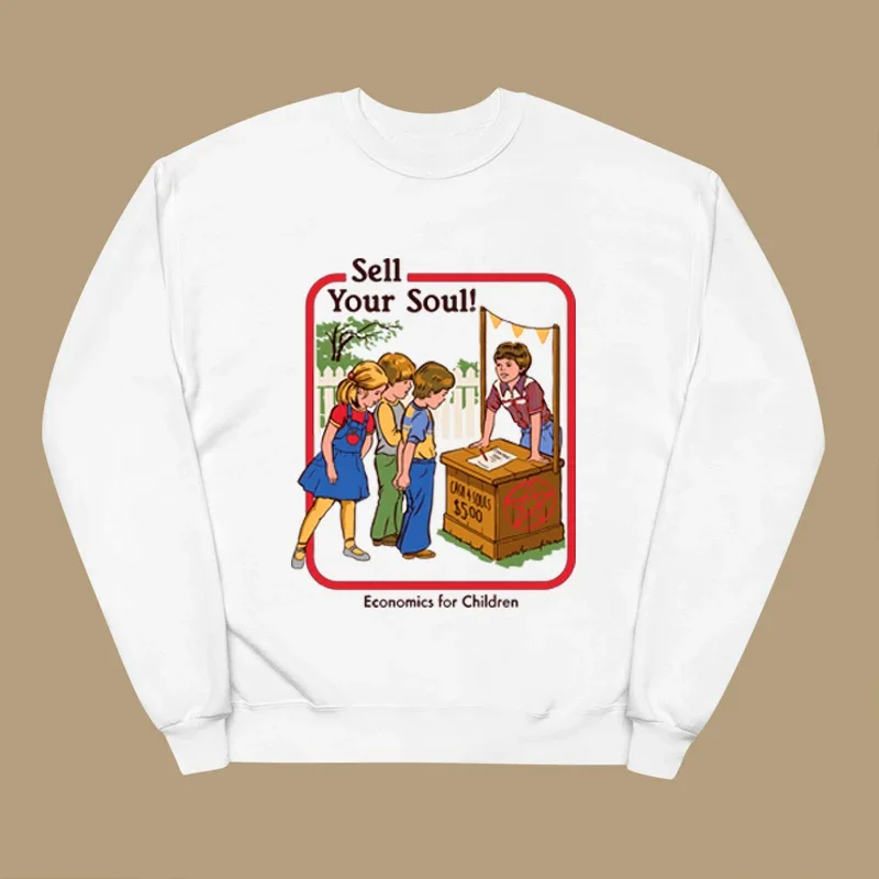 

Sell Your Soul Retro Women Sweatshirt Cotton High Quality Vintage Jumper Harajuku Hoodies Youth 2000s Grunge Gothic Clothes