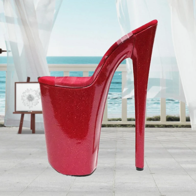 

Сексуальные сандалии на ультравысоком тонком каблуке 23 см (9 дюймов), экзотические туфли на платформе для танцев на пилоне, женские туфли-гладиаторы для выступлений и стриптиза