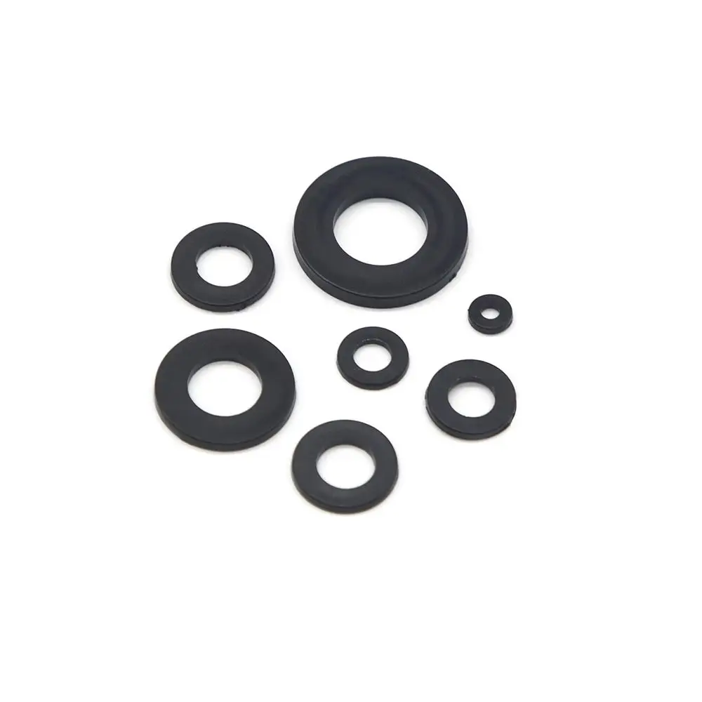 500Pcs New Seals O Ring Assortment Kit Nylon Washer 8 Sizes M2-M10 Plane Spacer Flat Black White Insulation Gasket Ring