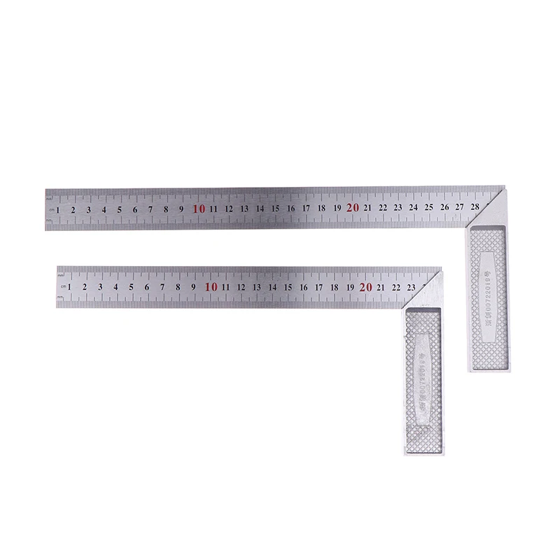 Stainless Steel Square Right Ruler Angle 90 Turning Ruler Woodworking Measuring Tool Gauge Angle Square Ruler 250/300mm