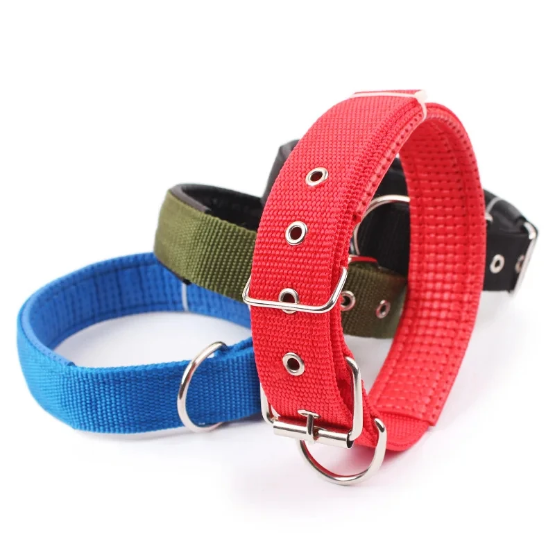 Solid Dog Collars Nylon Dog Collar For Small Medium Large Dogs Teddy Keji Pitbull Bulldog Beagle