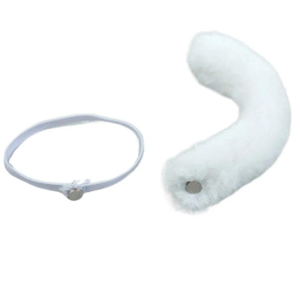 

Headband 20cm Plush Doll Headwear Hair Decor Cat Ear Doll Cat Ears Tail Hairy Tail Simulation Cotton Doll Animal Ear