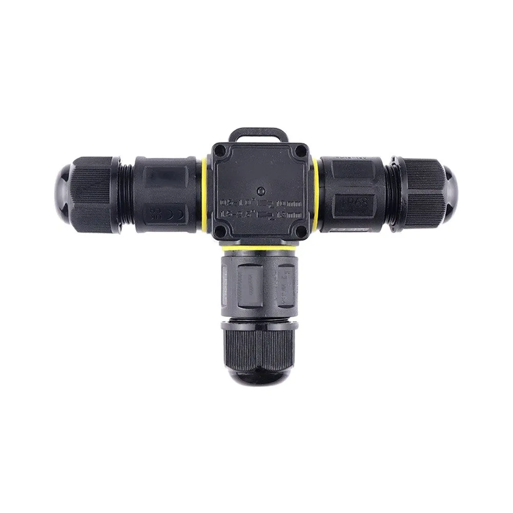 IP68 Rated 3-Core Waterproof Connector Kit for Connecting Power Lines in Gardens Workshops Patios and Other For Outdoor Zones