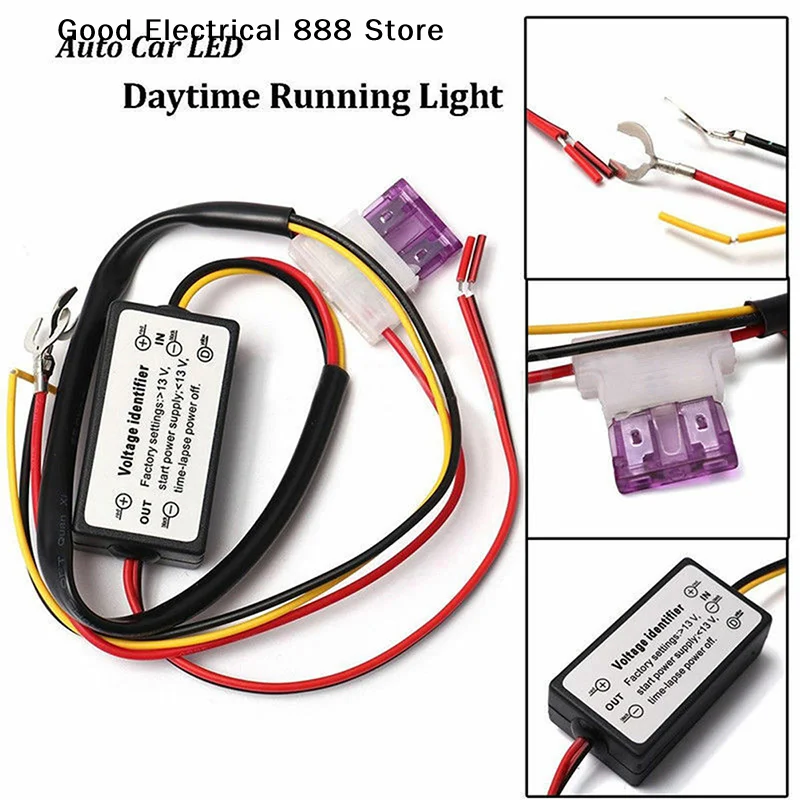 【GE】Car DRL Controller Relay Harness Auto On/Off Switch Dimmer 12V 5A Waterproof Smart Daytime Running Light Module Auto Parts