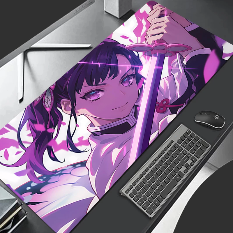 Mouse Pad Non-Slip Rubber mousepads Game player notebook computer Pad table mat PC carpet Demon Slayer Tsuyuri Kanao Mousepad XL