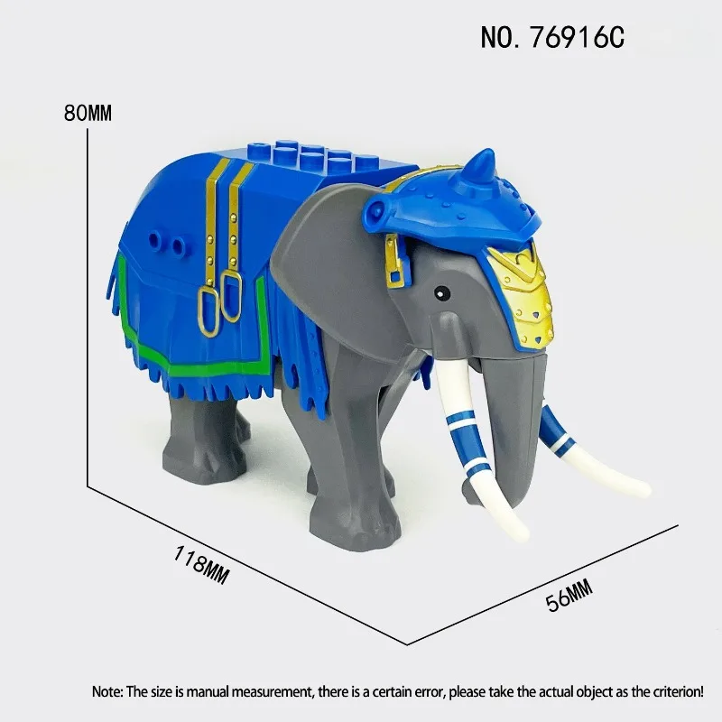 Ancient War Series Accessories Team War Horses Elephants Mounting Vehicles Robes Battle Flags Model Assembly Building Blocks Toy - view 5