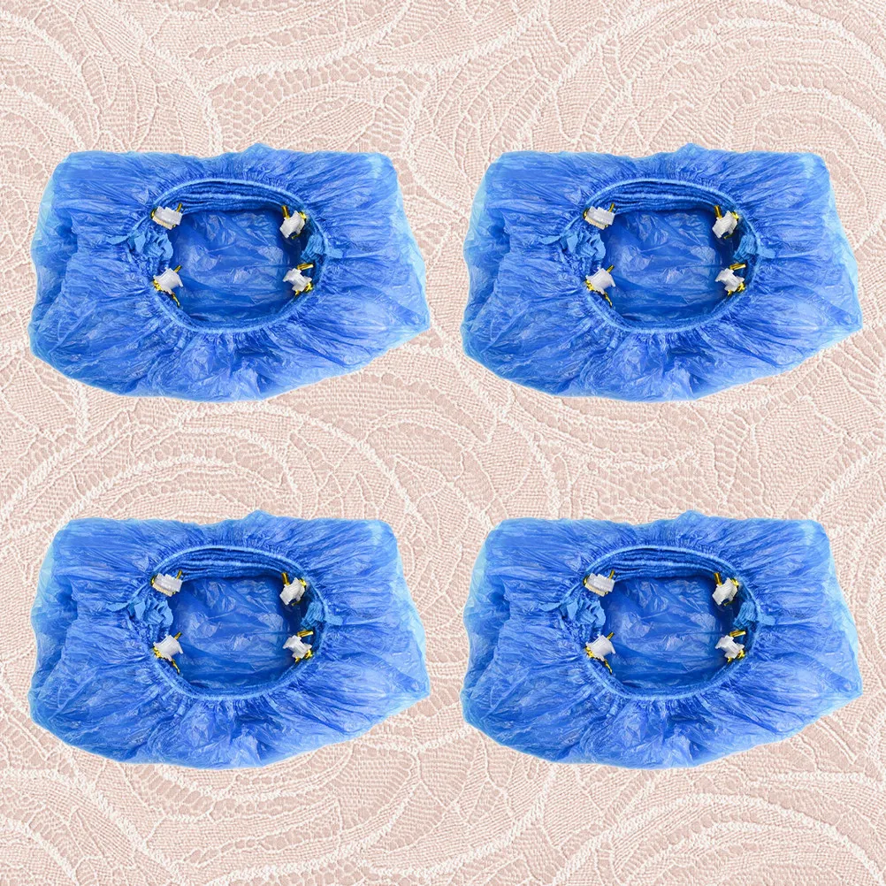 100Pcs Disposable Plastic Shoe Protector Covers Antislip Nonslip Booties for Home Shoe Cover Machine Use