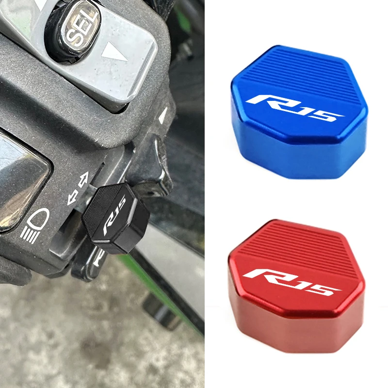 

Для YAMAHA YZF R15 YZFR15 R15 V3 YZF-R15 аксессуары для мотоциклов с ЧПУ алюминиевый переключатель кнопка переключателя указателя поворота колпачок для ключей