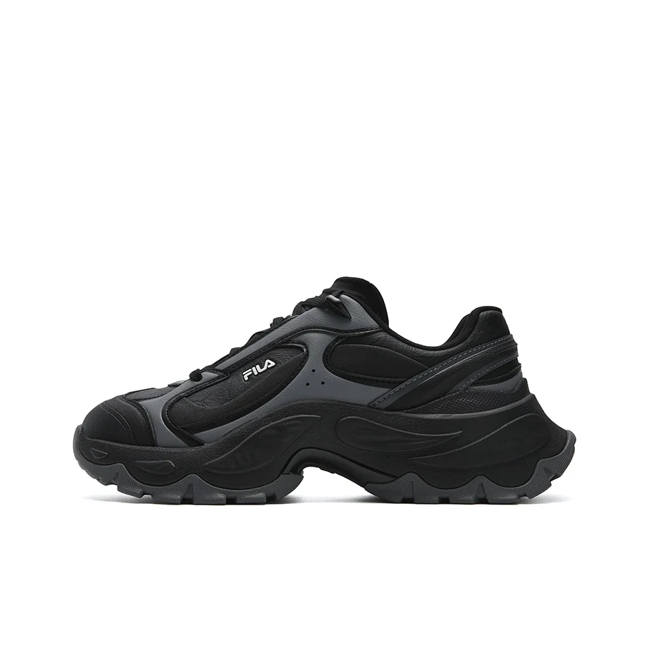 FILA SOFIA 4 Cushioning Abrasion Resistant Height Increasing Low top Chunky Sneakers Women's Black F12W611131FBS