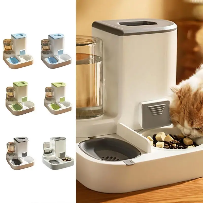 

2 In 1 Pet Feeder And Waterer Plastic Water Bottle Cat Bowl Automatic Feeding And Drinking Dog Water Dispenser Pet Supplies