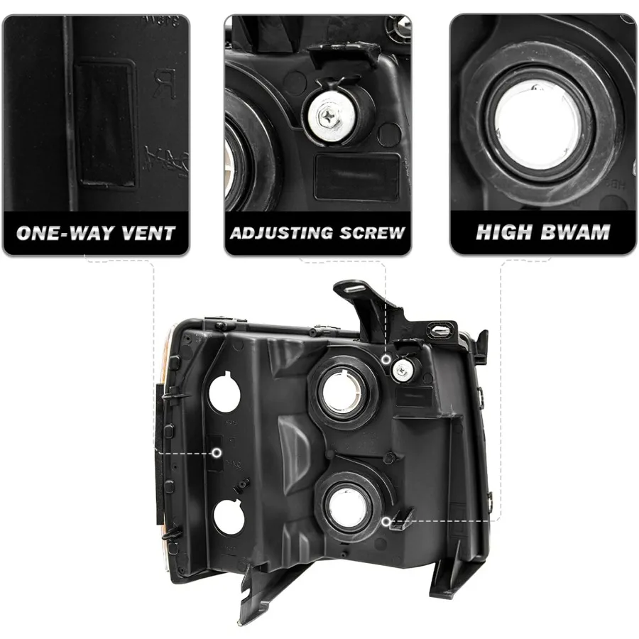 العالمي صالح ل 20072013 تشيفي سيلفرادو مجموعة مصابيح أمامية زوج مصممة ل 2007 2008 2009 2010 2011 2012 2013 سيلفرادو 15 #3