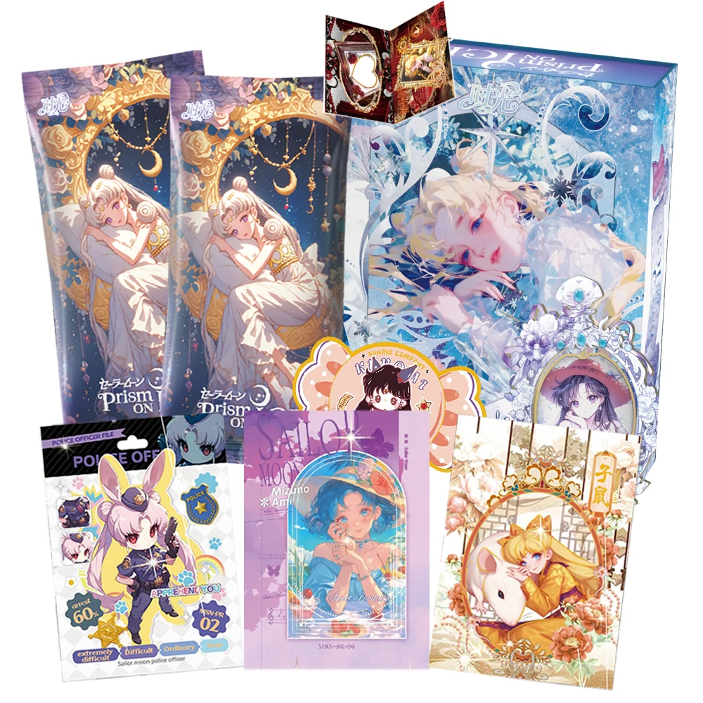 Sailor Moon Rare Collection Cards Adolescent Favorite Anime Dreamy Sweet and Colorful Flower Character Portrait Cards Toys Gifts
