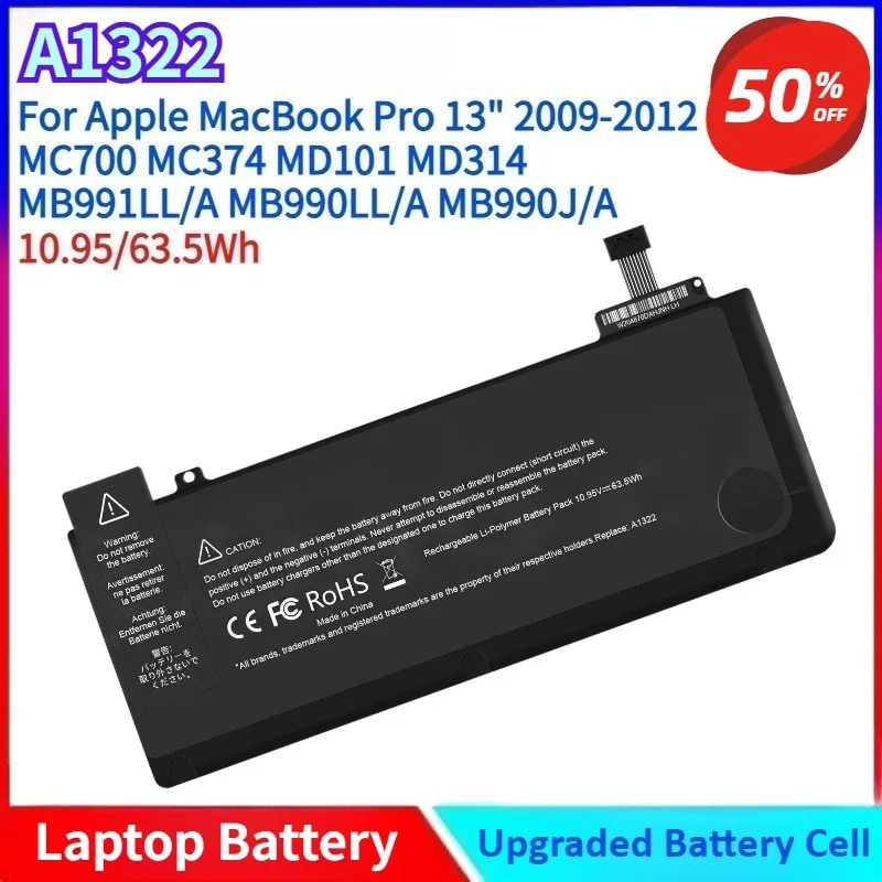 

Новый аккумулятор для ноутбука 63,5 Втч A1322 A1278 для Apple MacBook Pro 13 дюймов 2009-2012 MC700 MC374 MD101 MD314 MB991LL/A MB990LL/A MB990J/A