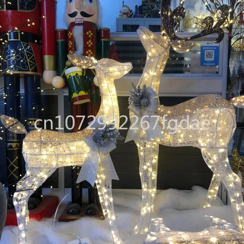 Christmas Deer Christmas Luminous Deer Hotel Shopping Mall Window Decoration Mother Child Deer Decoration Outdoor Set Props