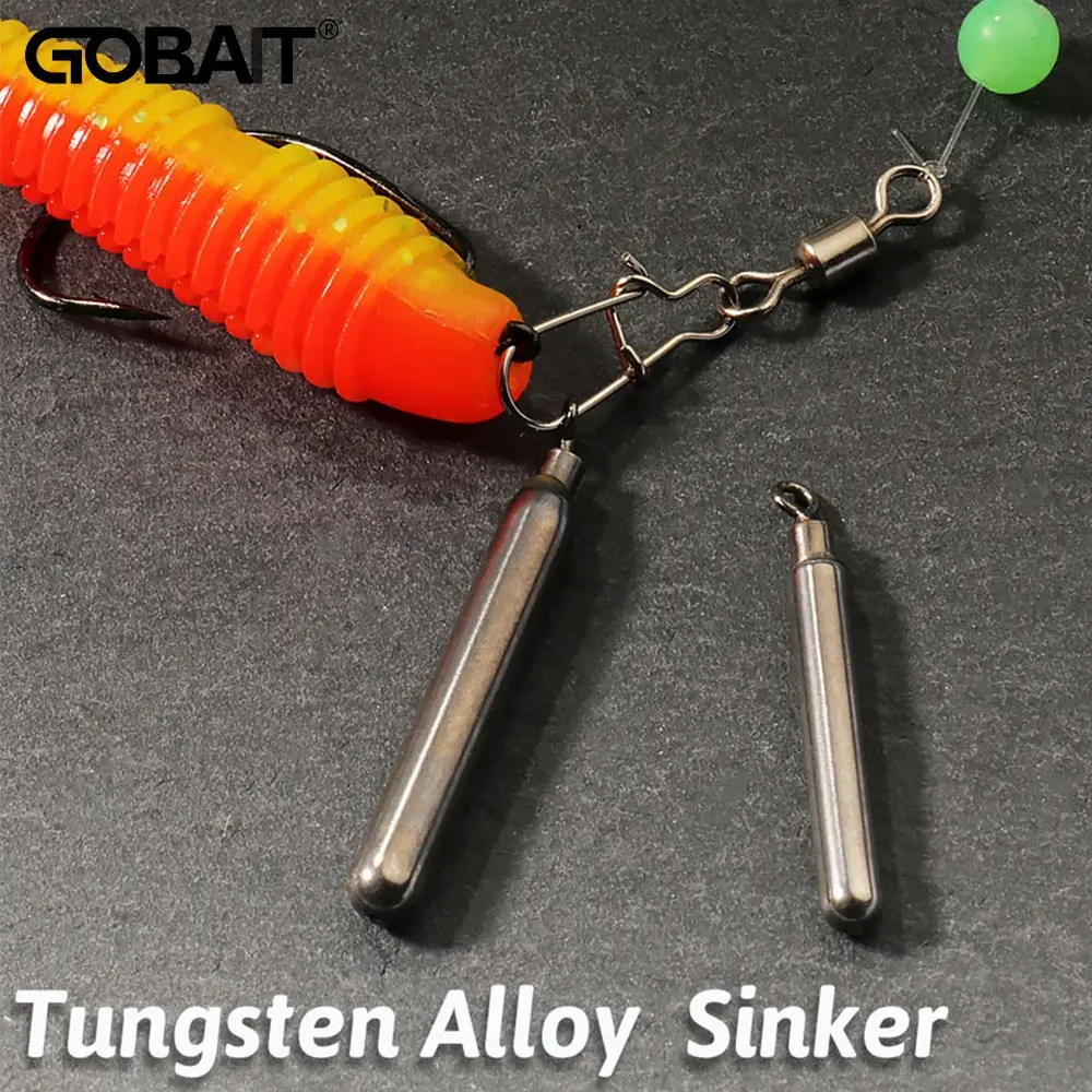 GOBAIT Tungsten Steel Fishing Weight 5PCS/Lot Sinker Mold 3.5g 5.3g 7g Tube Bullet Plumb PendantKit Pesca Metal Jig Cast Tackle