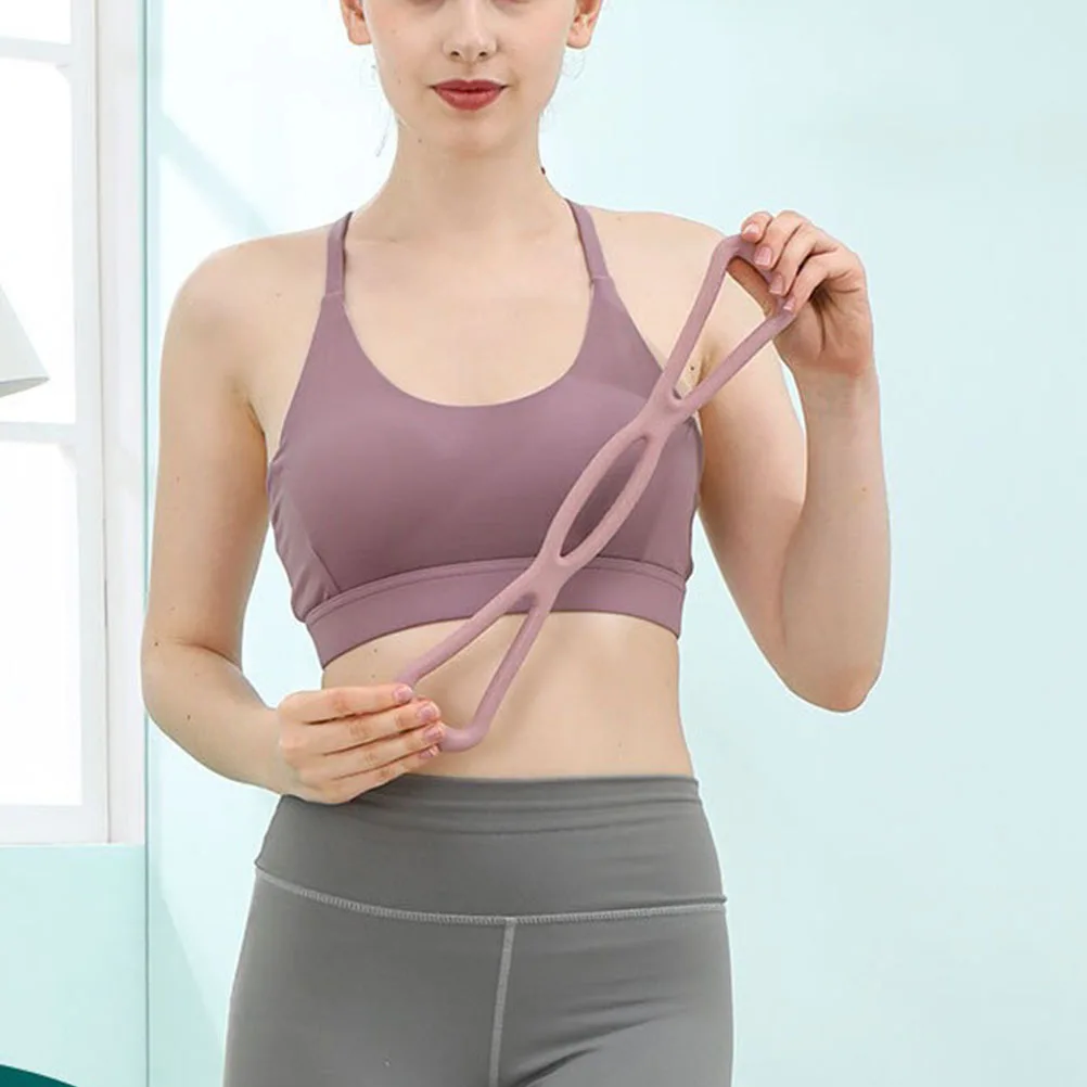 

2pcs Silicone Resistance Bands Lightweight Portable Fitness Pulling Rope For Stretching Yoga 8 Figure Chest Developer Muscle