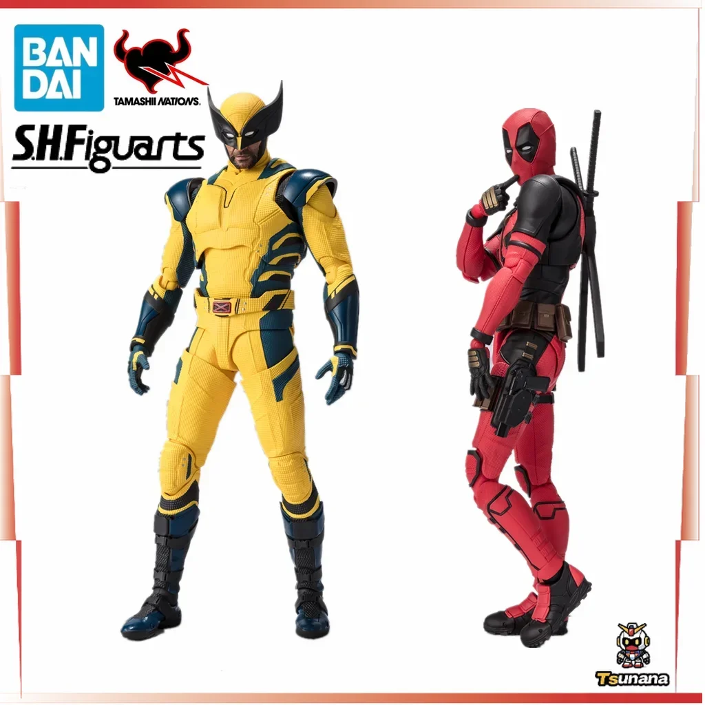 

Original BANDAI S.H.Figuarts Deadpool Wolverine Anime Figure Toys PVC Model Collection Action Figurine Doll Gift