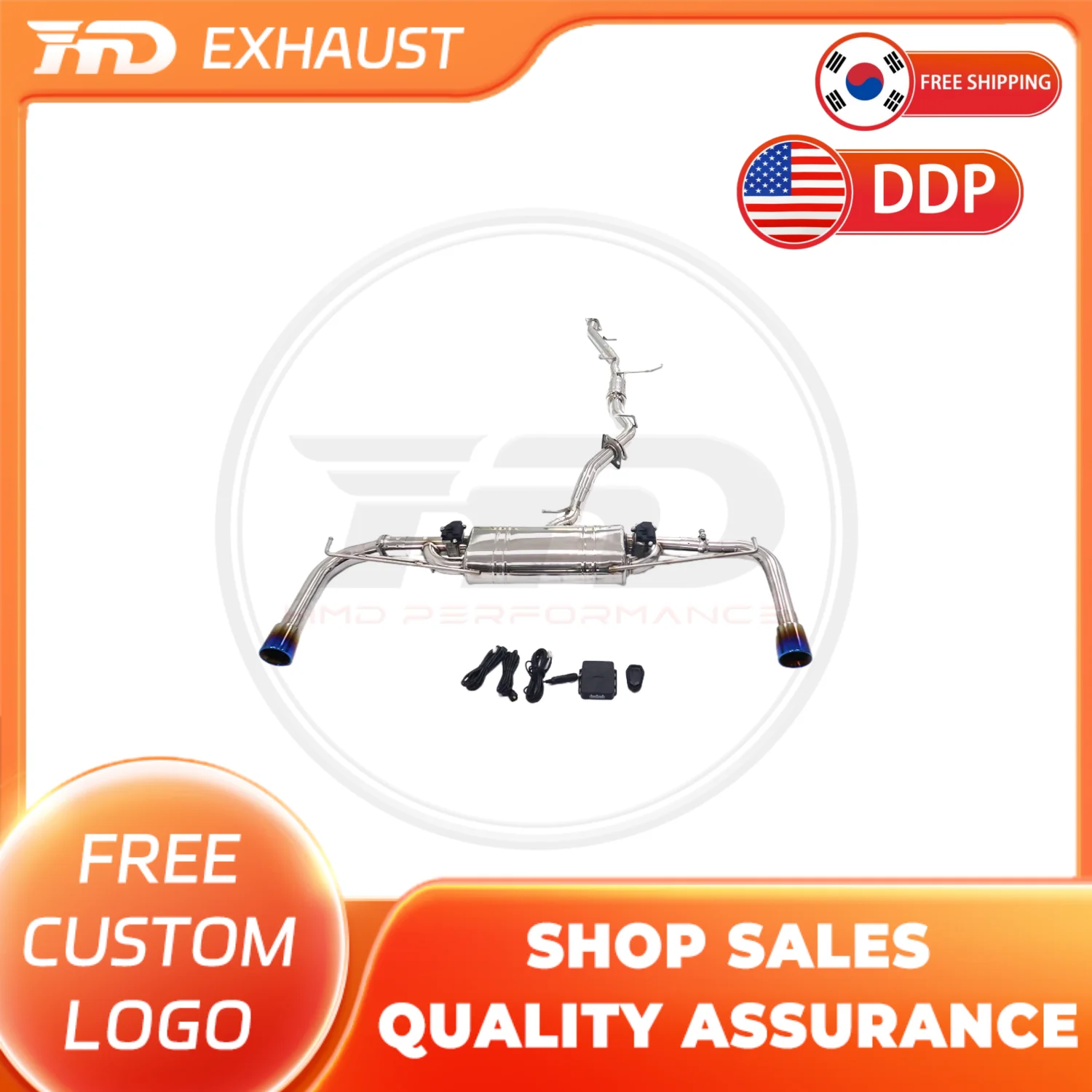 

HMD Hot sale Stainless Steel Exhaust System Performance Catback exhaust for Lexus NX200t 2.0T With Valves Tips
