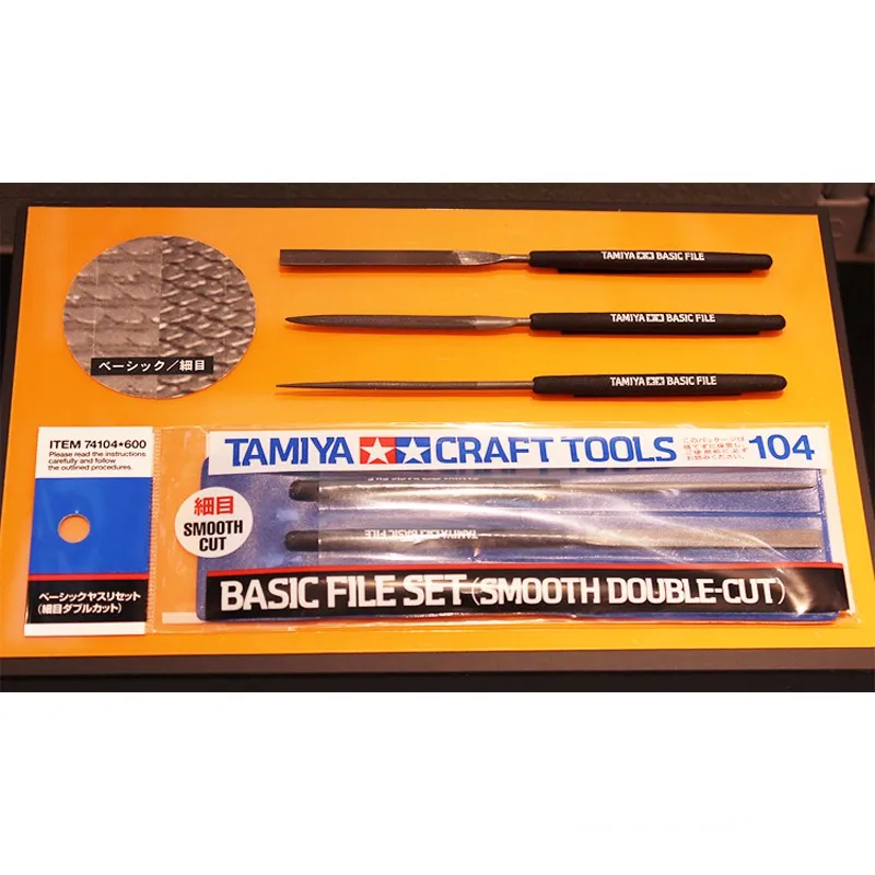 TAMIYA Tamiya model tool fine mesh file (flat, half-maru, and maru 3 pieces)  #74104