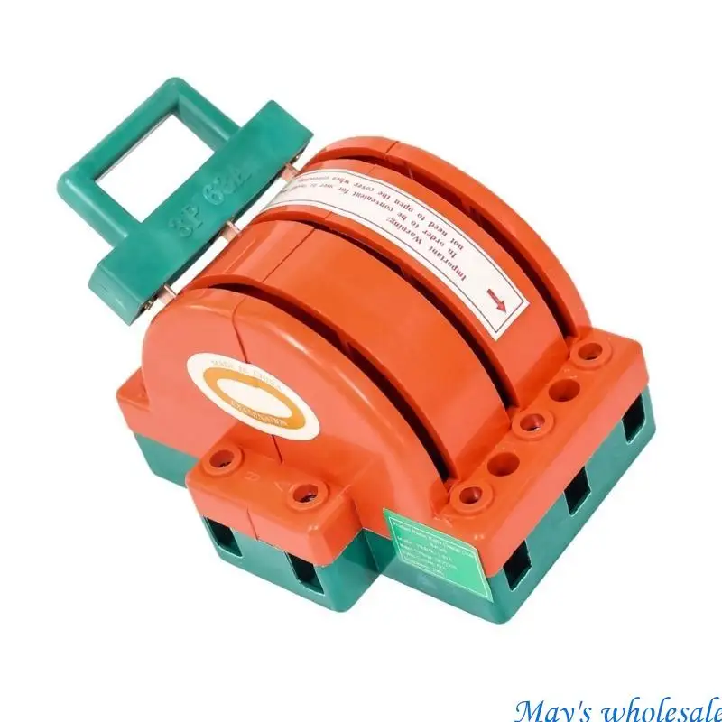 63A 380V 3 เสาสวิตช์ Double Throw เปลี่ยนสวิตช์ตัดการเชื่อมต่อความปลอดภัย 448A