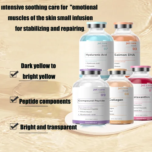 Ampolla para el cuidado de la piel, esencia para el rostro PDRN, salmón, oxígeno, tallo celular, suero blanqueador, suero hidratante antienvejecimiento