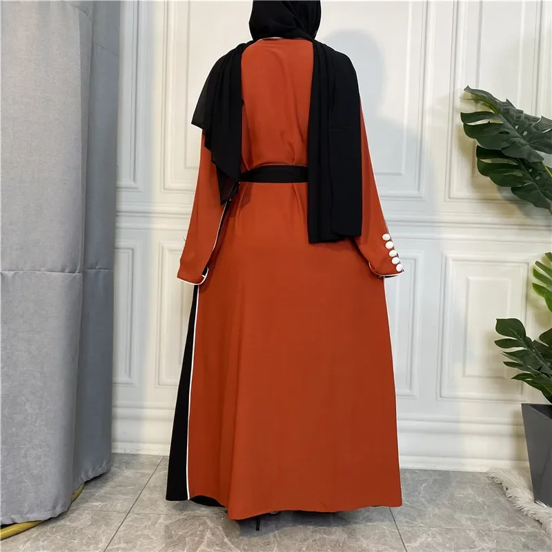 2025 Ramadan Abaya Frauen Muslimischen Kleid Dubai Kaftan Patchwork Schärpe Abayas Kaftan Jilbab Hijab Robe Khimar Muslimischen Islam Kleidung