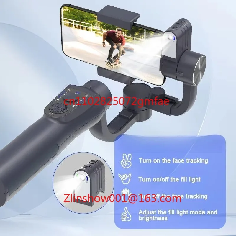 360 Auto Face Tracking Gimbal for Smart Phone with Ultra Wide Lens Angle AI Module LED Light No Limitation Inception