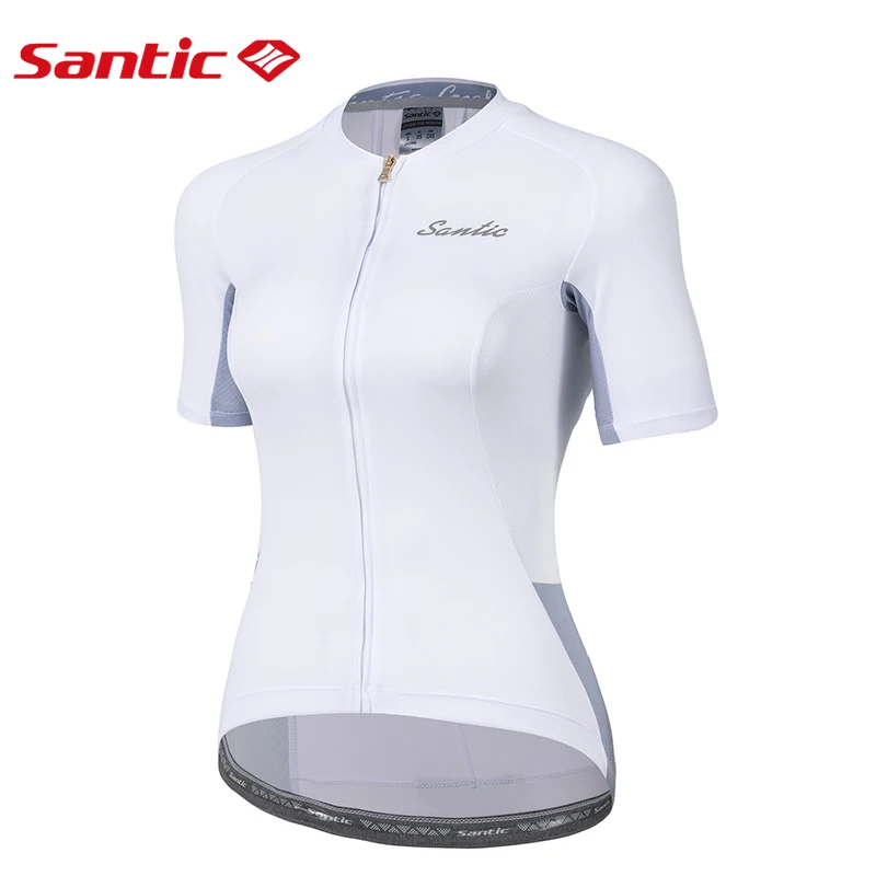 Santic Women Cycling Jersey Professional Ladies Outdoor Cycling Road Bike Jersey Bicycle Top Short Sleeve Summer Shirts