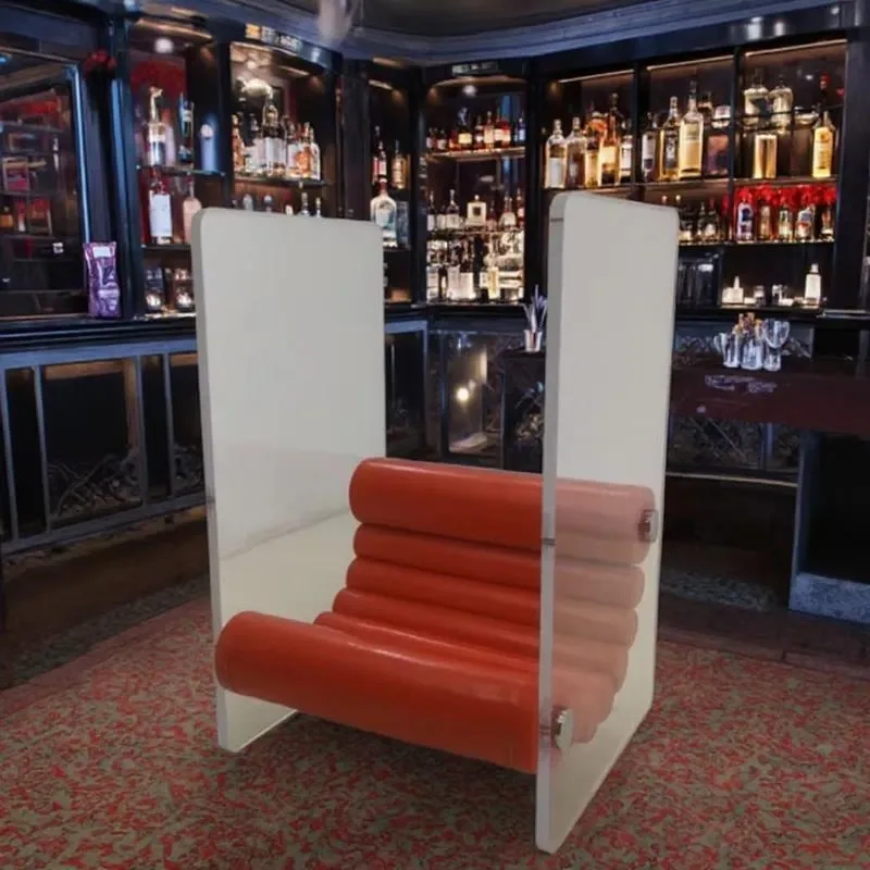 Custom Matte Acrylic Bar Stool Chairs Modern Design Furniture Set for Nightclub  Lounge Club