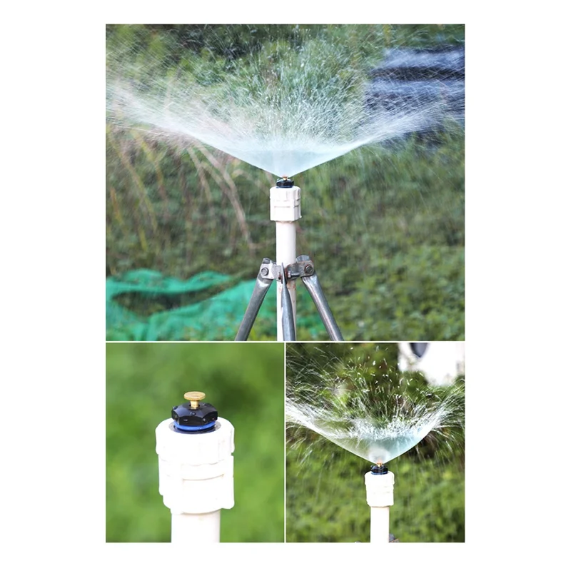 AT44-20Pcs Atomizing Sprinkler Nozzle 1/2 Inch Garden Misting 360Degree Agricultural Lawn Watering Nozzle Irrigation Black