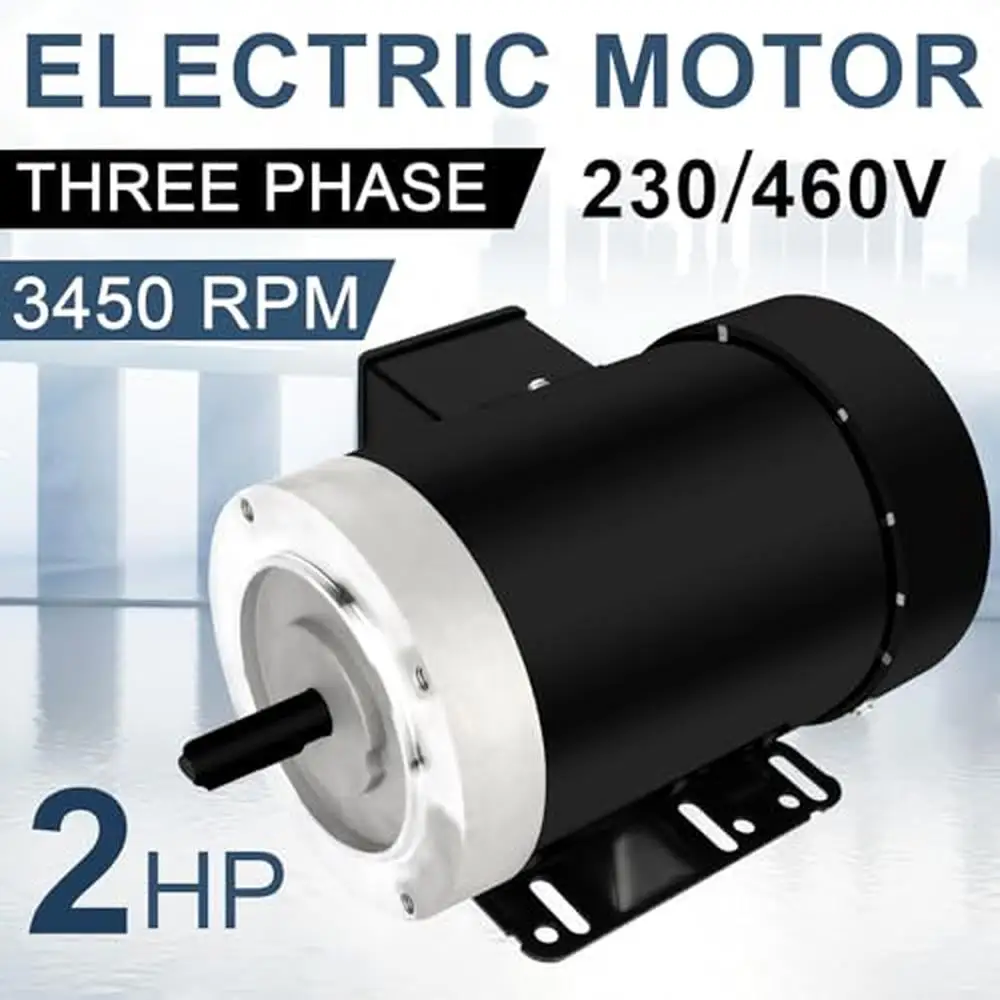 2HP Three Phase Electric Motor 3450 RPM General Purpose 56C Frame 5/8