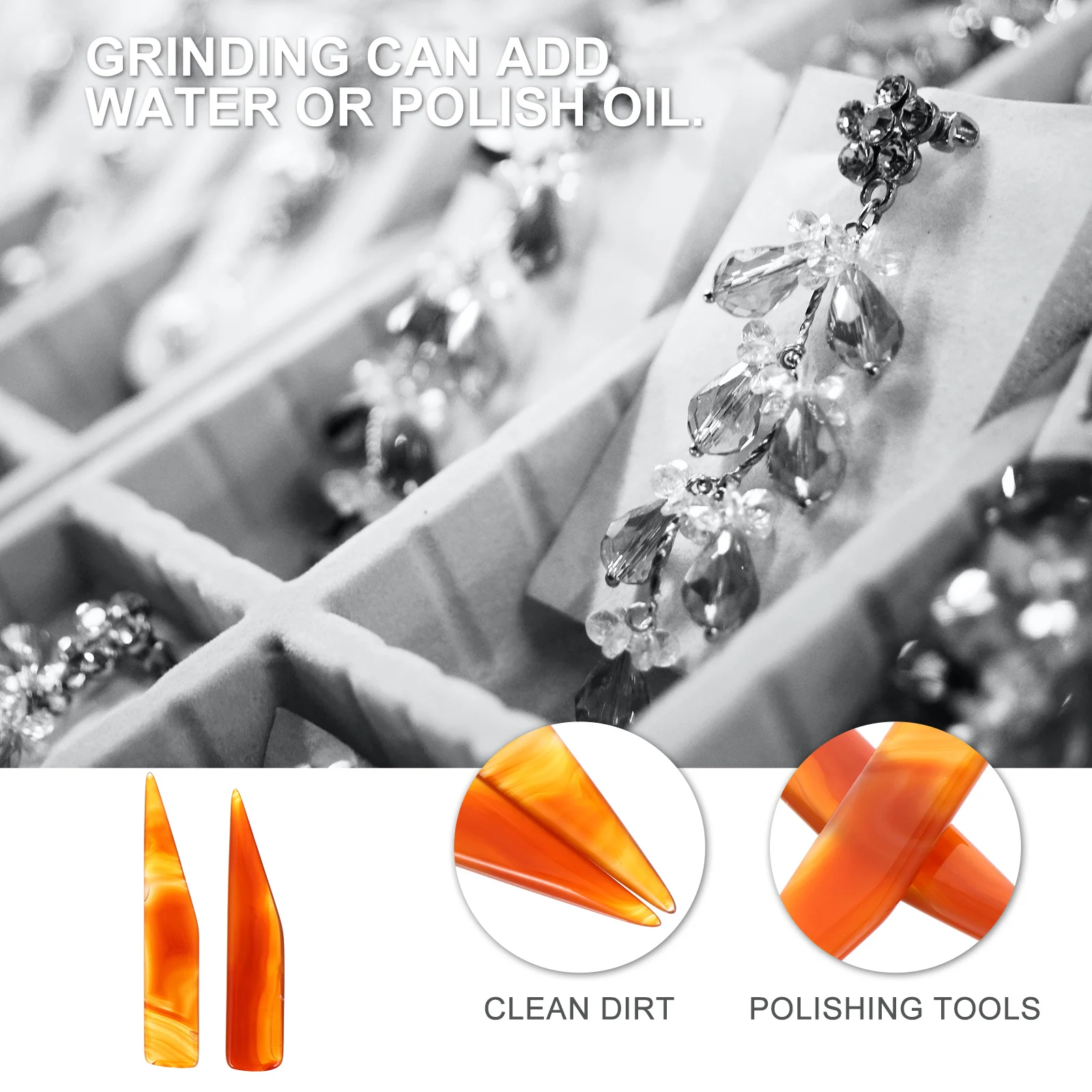 

2 шт. инструмент для полировки агата для реставрации ювелирных изделий и полировки металлической глины профессиональный ручной полировщик агатовый полировщик