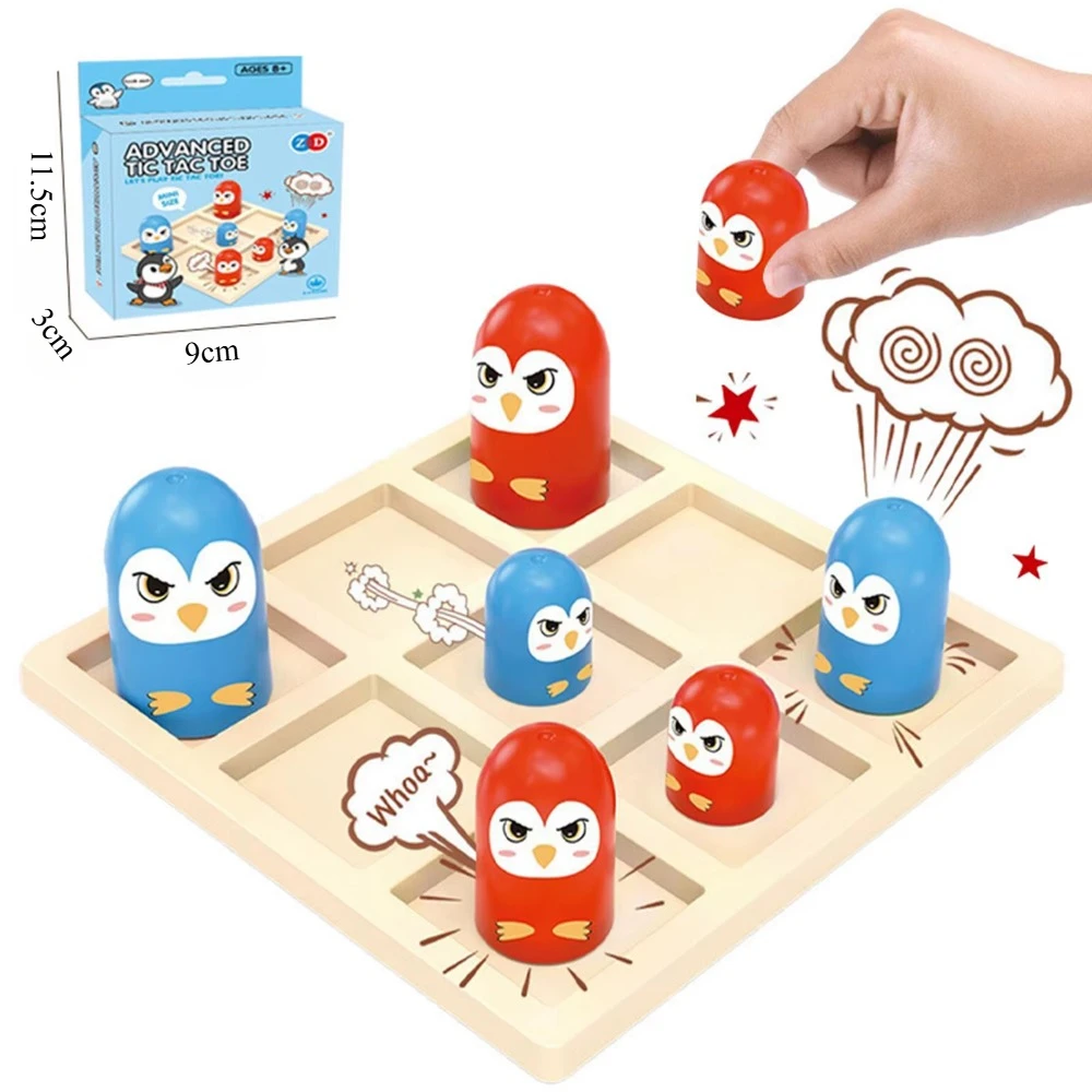 لعبة Tic TAC Toe للأنشطة الليلية الترفيهية للأطفال والكبار من سن 4 إلى 8 سنوات لعبة الداما ألعاب داخلية وخارجية ألعاب عائلية #4