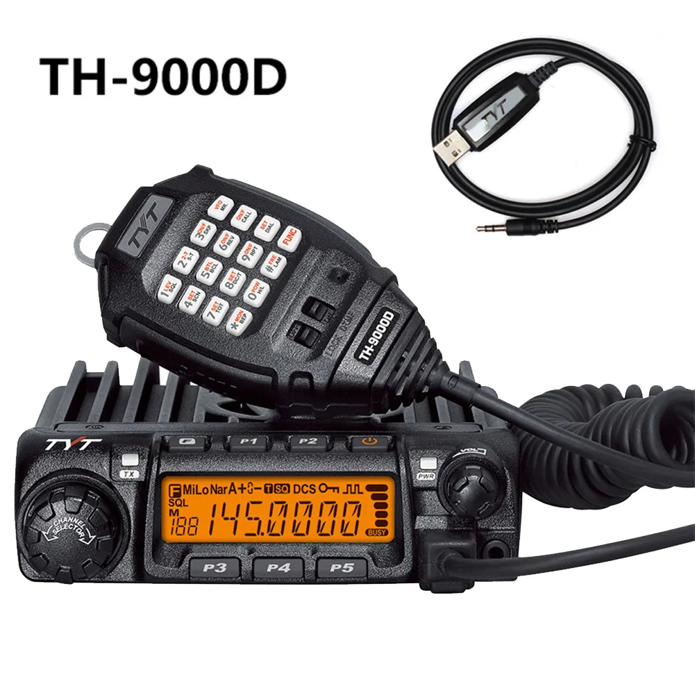 

TYT TH-9000D TH9000D Car Walkie Talkie VHF 144-148MHZ 60W Digital Vehicle CB Ham Mobile Radio Communicator FM Transceiver